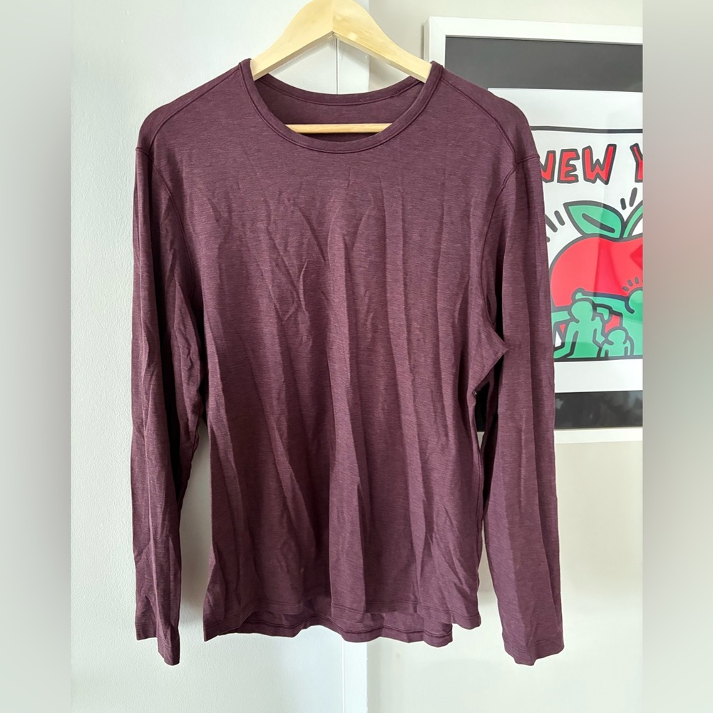 Lululemon - Fundamental Long Sleeve Shirt - Maroon - Size Large